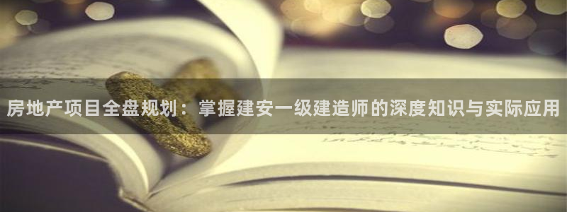 富联娱乐平台特点分析：房地产项目全盘规划：掌握建安一级建造师的深度知识与实际应用