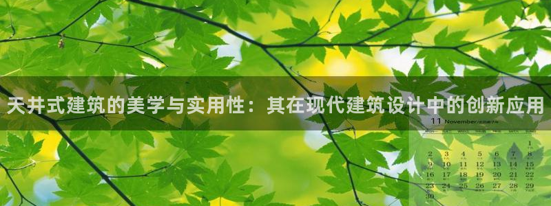 富联娱乐官网首页登录：天井式建筑的美学与实用性：其在现代建筑设计中的创新应用