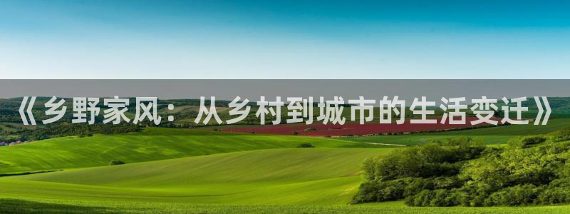 富联娱乐注册地址在哪里：《乡野家风：从乡村到城市的生活变迁》