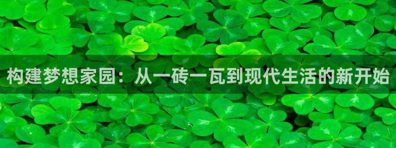 富联娱乐客户端登录不了：构建梦想家园：从一砖一瓦到现代生活的新开始