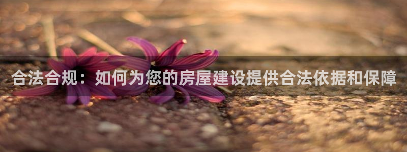 富联娱乐主管那判官333OO：合法合规：如何为您的房屋建设提供合法依据和保障
