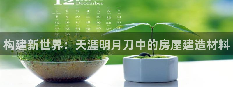 富联娱乐主管密判官333OO：构建新世界：天涯明月刀中的房屋建造材料